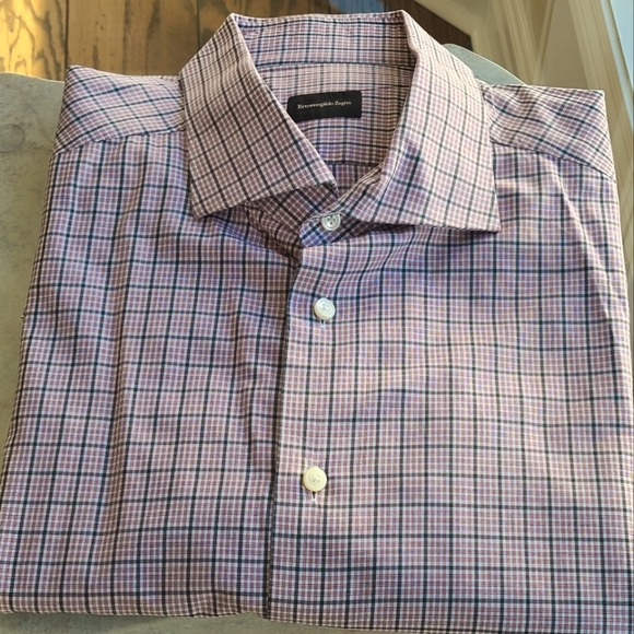 Ermenegildo Zegna Other - ERMENEGILDO ZEGNA 👕 Plaid Dress Shirt - 2XL, Red/Black/White